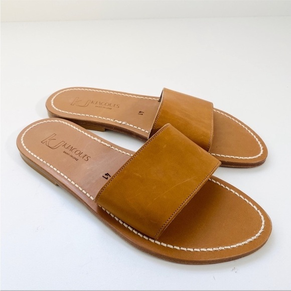 K. Jacques leather tan flats - Picture 5 of 10